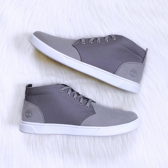 Timberland Men’s Groveton Leather & Fabric Grey Chukka - Picture 3 of 7